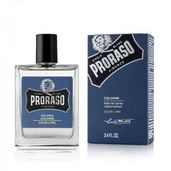 Raseerimisjärgne odekolonn Proraso Azur Lime, 100 ml цена и информация | Средства для бритья | hansapost.ee