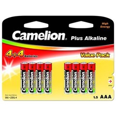 Patareid Camelion Plus Alkaline AAA (LR03), 8 tk hind ja info | Camelion Remondikaubad, sanitaartehnika ja kütteseadmed | hansapost.ee