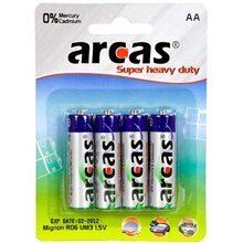 Patareid Arcas Super Heavy Duty AA (LR06), 4 tk. цена и информация | Батерейки | hansapost.ee