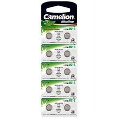 Camelion элементы Alkaline Button celles 1.5 V, LR44/AG13/LR1154/357, 10 шт. цена и информация | Батарейки | hansapost.ee