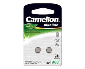 Camelion patareid Alkaline Button celles 1.5 V, LR41/AG3/LR736/392, 2 tk hind ja info | Patareid | hansapost.ee