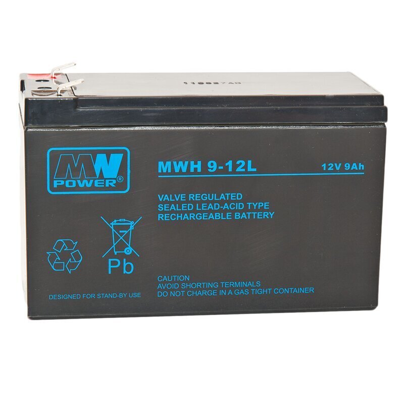 MWPower aku MW 12V 9Ah F2 (250) AGM, 6-9 aastat цена и информация | Patareid | hansapost.ee