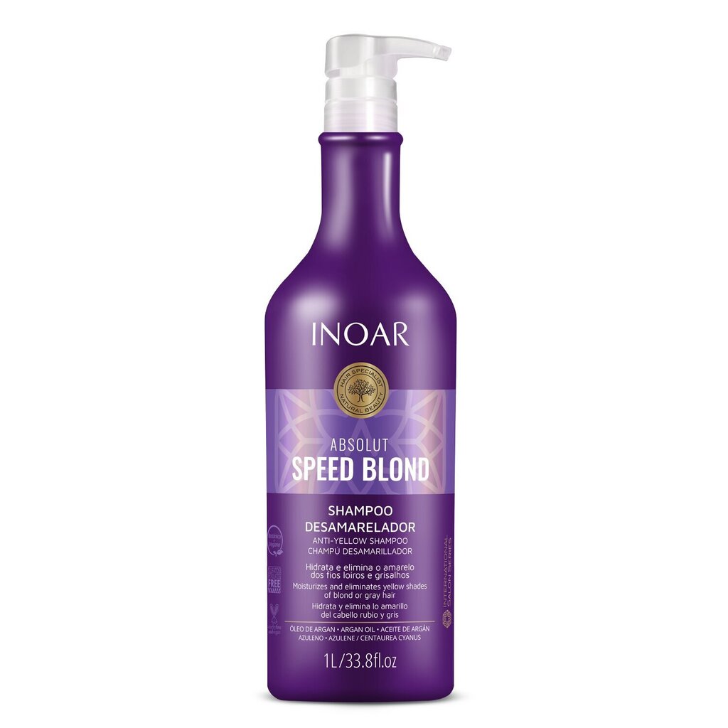 Šampoon blondidele juustele INOAR Speed ​​Blond, 1000 ml hind ja info | Šampoonid | hansapost.ee