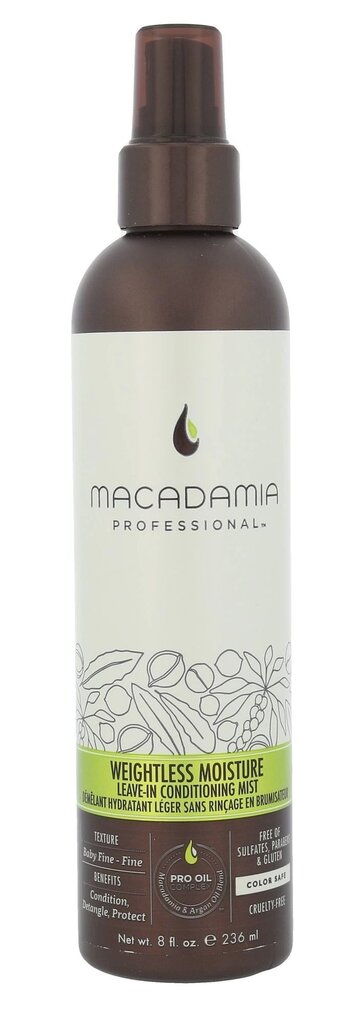 Niisutav palsam Macadamia Weightless Moisture Leave-In Conditioning Mist 236 ml цена и информация | Palsamid | hansapost.ee