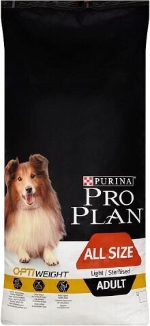 Purina Pro Plan OptiWeight Light / Sterilised Adult kuivtoit igas suuruses koertele, 14kg цена и информация | Koerte kuivtoit ja krõbinad | hansapost.ee