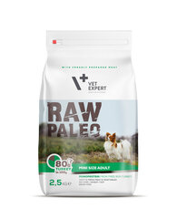 Сухой беззерновой корм Raw Paleo для собак мелких пород Adult Mini с индейкой, 2,5 кг цена и информация | Сухой корм для собак | hansapost.ee