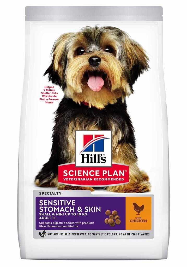Hill's Science Plan Sensitive Stomach & Skin Small & Mini Adult koeratoit, 3 kg цена и информация | Koerte kuivtoit ja krõbinad | hansapost.ee