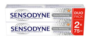 Зубная паста Sensodyne Extra Whitening, 2 х 75 мл цена и информация | Зубные щетки, пасты | hansapost.ee