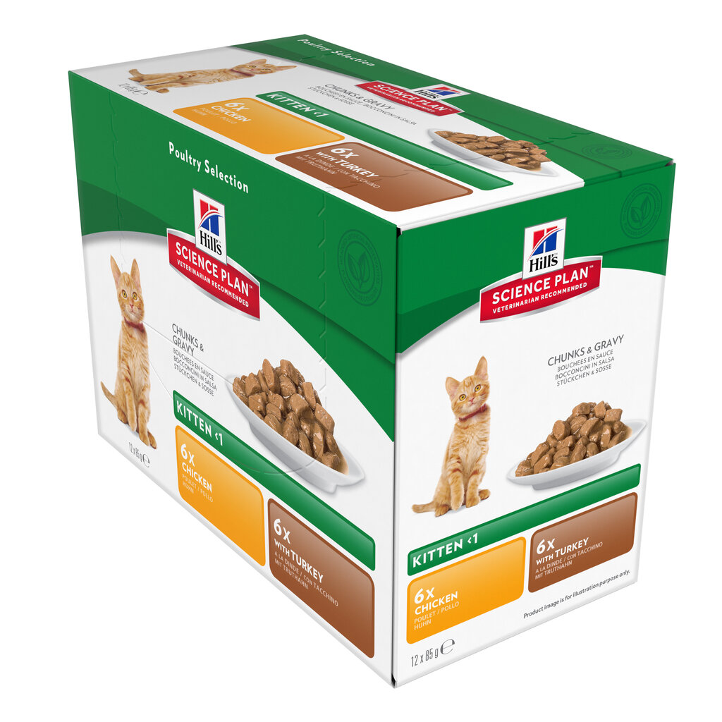 Hill's Science Plan Kitten Healthy Development Multi Pack guljašš kassipoegadele, 85 g x 12tk. hind ja info | Kassikonservid | hansapost.ee