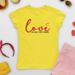 Naiste T-särk "Love is all you need" hind ja info | Disainsärgid ja t-särgid | hansapost.ee