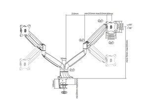 Multibrackets M Deskmount Spring Dual hind ja info | Monitori kinnitused | hansapost.ee