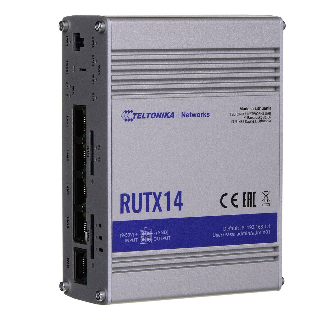 Teltonika RUTX14 цена и информация | Ruuterid | hansapost.ee