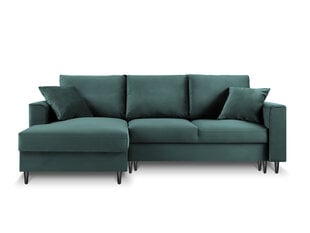 Pehme nurgadiivan Mazzini Sofas Cartadera, roheline/must цена и информация | Угловые диваны | hansapost.ee