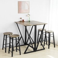 Комплект для столовой SoBuy OGT24-N, коричневый/черный цена и информация | Комплекты мебели для столовой | hansapost.ee