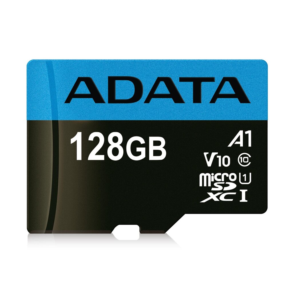 Mälukaart ADATA Premier 128 GB microSDXC UHS-I, klass 10 + adapter hind ja info | Mälukaardid mobiiltelefonidele | hansapost.ee