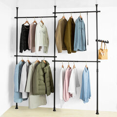 Вешалка для одежды SoBuy KLS03-SCH, черная цена и информация | SoBuy Мебель для прихожей | hansapost.ee