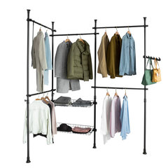 Вешалка для одежды SoBuy KLS04-SCH, черная цена и информация | SoBuy Мебель для прихожей | hansapost.ee