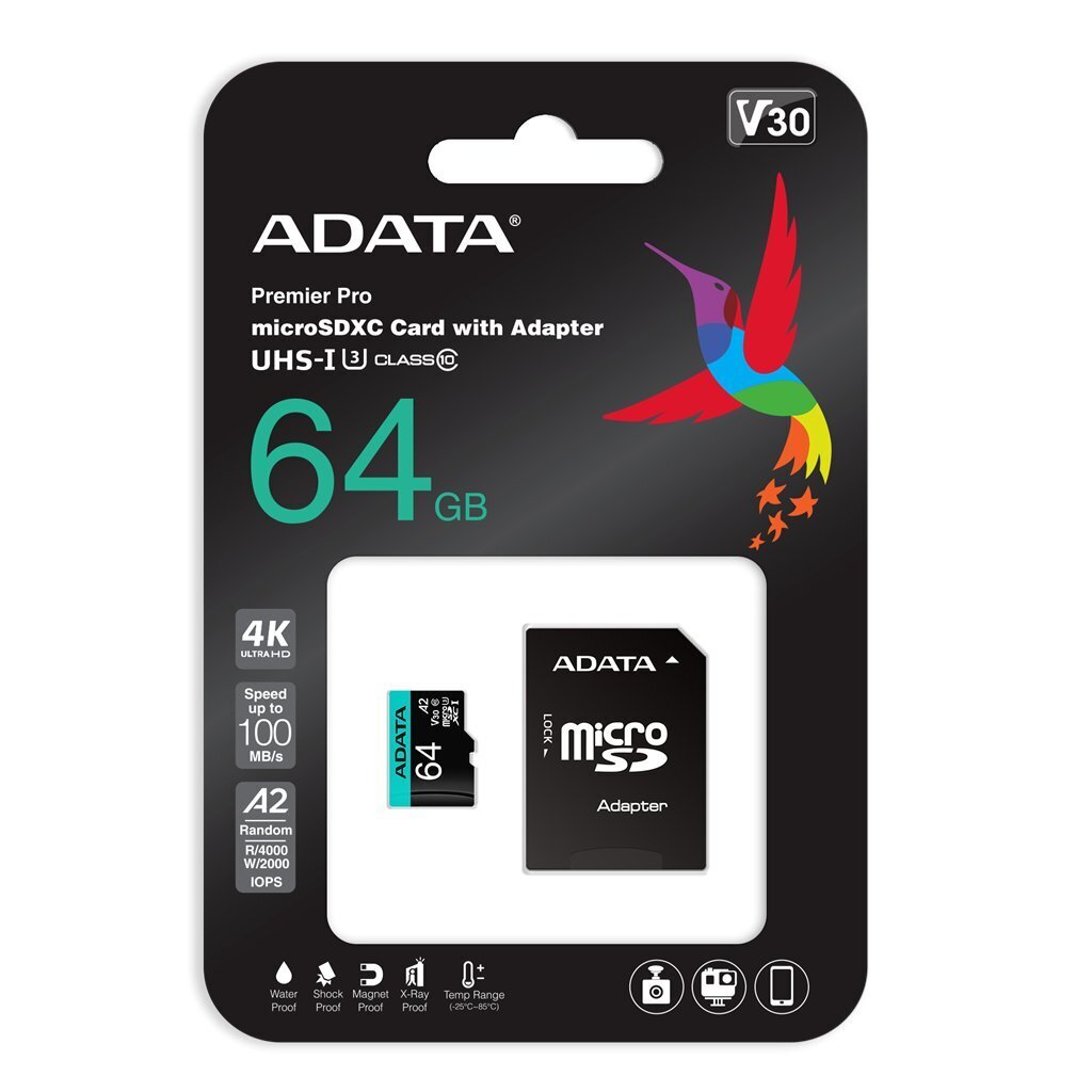ADATA AUSDX64GUI3V30SA2-RA1 цена и информация | Mälukaardid mobiiltelefonidele | hansapost.ee