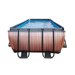 Каркасный бассейн Exit Wood, 540x250, с фильтром, коричневый цена и информация | EXIT Досуг | hansapost.ee