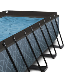 Каркасный бассейн с песочным фильтром Exit Stone, 400x200x122 см, серый цена и информация | Бассейны | hansapost.ee