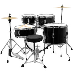 Laste trummikomplekt Divarte College DrumSet BK, 5-osaline hind ja info | Löökpillid | hansapost.ee