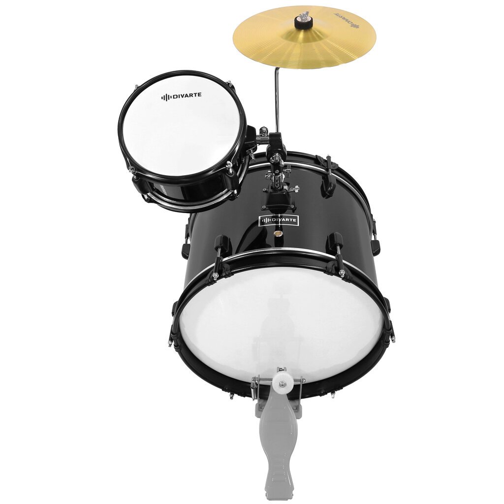 Laste trummikomplekt Divarte Juinior DrumSet BK, 3 trummi цена и информация | Löökpillid | hansapost.ee