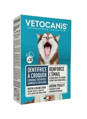 Hambapastatabletid koertele Vetocanis, 30 tabletti hind ja info | Hooldus/grooming | hansapost.ee