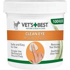Vet's Best clean eye салфетки для очищения глаз, 100 шт. цена и информация | Vet's Best Товары для животных | hansapost.ee