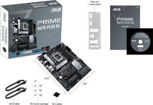 Emaplaat Asus Prime H670-PLUS D4 hind ja info | Emaplaadid | hansapost.ee