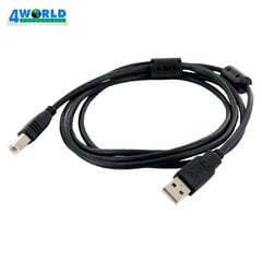 4world - Kabel USB 2.0 | A-B M/M | 1,8m | ferryt | czarny цена и информация | Кабели и провода | hansapost.ee