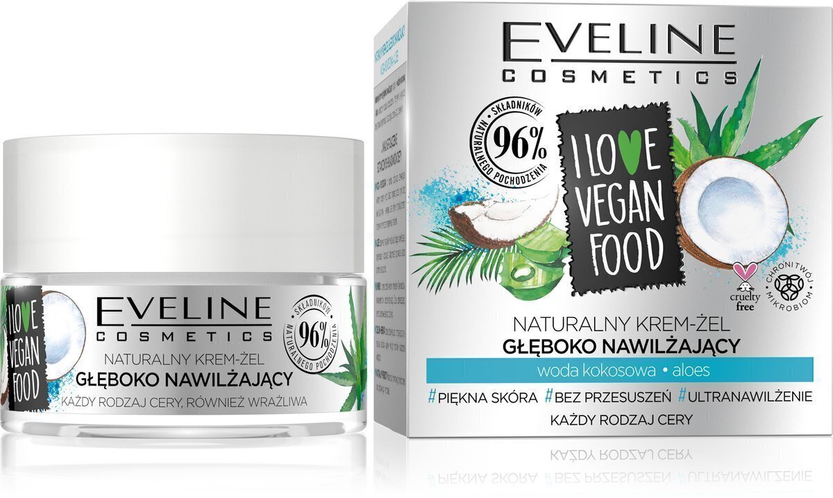 Niisutav näokreem Eveline Cosmetics I Love Vegan Food 50 ml hind ja info | Näokreemid | hansapost.ee