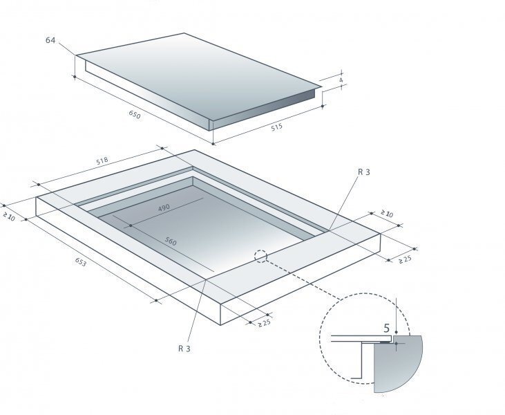 Induktsioonplaat De Dietrich DPI7670X, laius 65 cm цена и информация | Pliidiplaadid | hansapost.ee