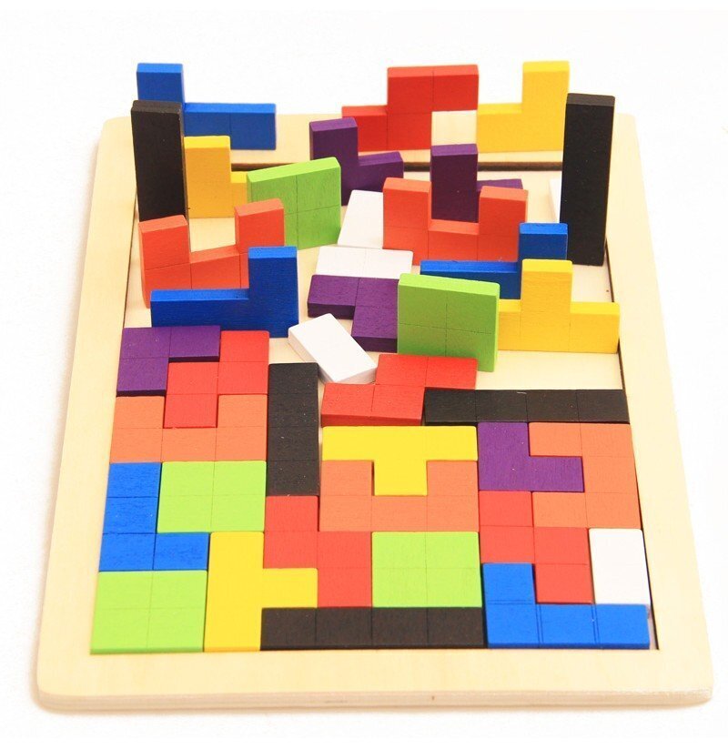 Puidust Tetrise mäng 40-osaline hind ja info | Arendavad laste mänguasjad | hansapost.ee