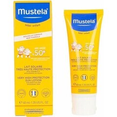 Päikesekaitsekreem Mustela SPF50+ 40 ml price and information | Sun protection and after-sun creams | hansapost.ee