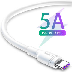 Baseus Double Ring Cable USB-C for Huawei SuperCharge 5A 2m - white цена и информация | Кабели для телефонов | hansapost.ee