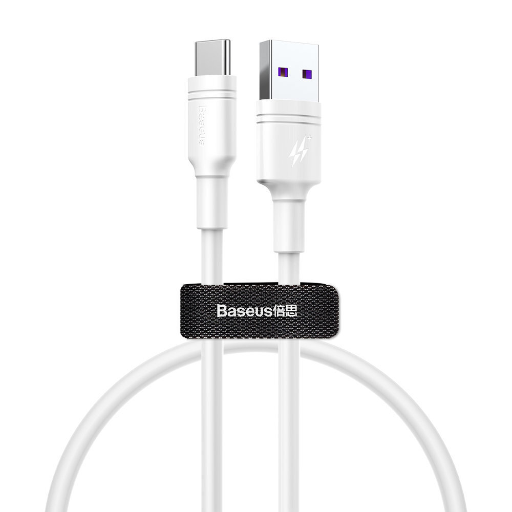 Baseus Double Ring Cable USB-C for Huawei SuperCharge 5A 2m - white цена и информация | Mobiiltelefonide kaablid | hansapost.ee