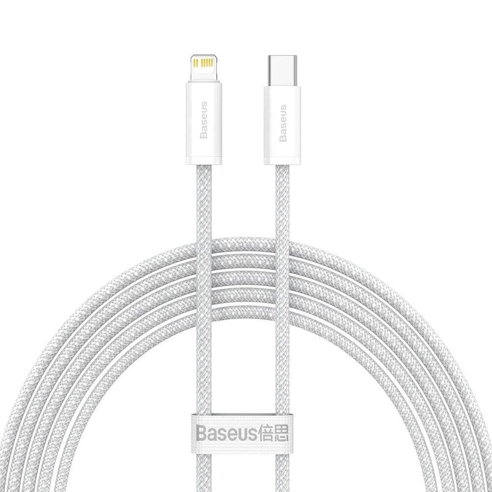 USB kaabel Baseus Dynamic alates Type-C kuni Lightning 20W 2.0m valge CALD000102 цена и информация | Mobiiltelefonide kaablid | hansapost.ee