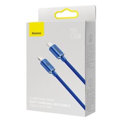 Кабель для быстрой зарядки Baseus Crystal Shine Series USB Type C to Lightning 20 Вт 1,2 м, синий (CAJY000203) цена и информация | Borofone 43757-uniw | hansapost.ee