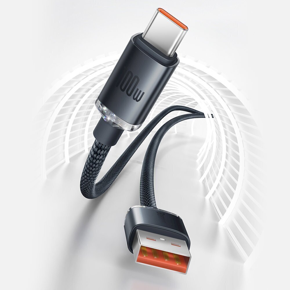 Baseus kaabel telefonidele USB A, C100W 1,2m hind ja info | Mobiiltelefonide kaablid | hansapost.ee