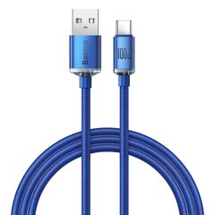 Baseus crystal shine series fast charging data cable USB Type A to USB Type C100W 1,2m blue (CAJY000403) цена и информация | Borofone 43757-uniw | hansapost.ee