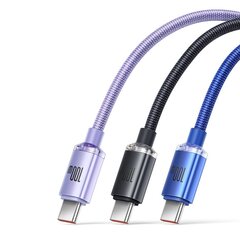 Baseus crystal shine series fast charging data cable USB Type A to USB Type C100W 1,2m blue (CAJY000403) цена и информация | Кабели для телефонов | hansapost.ee