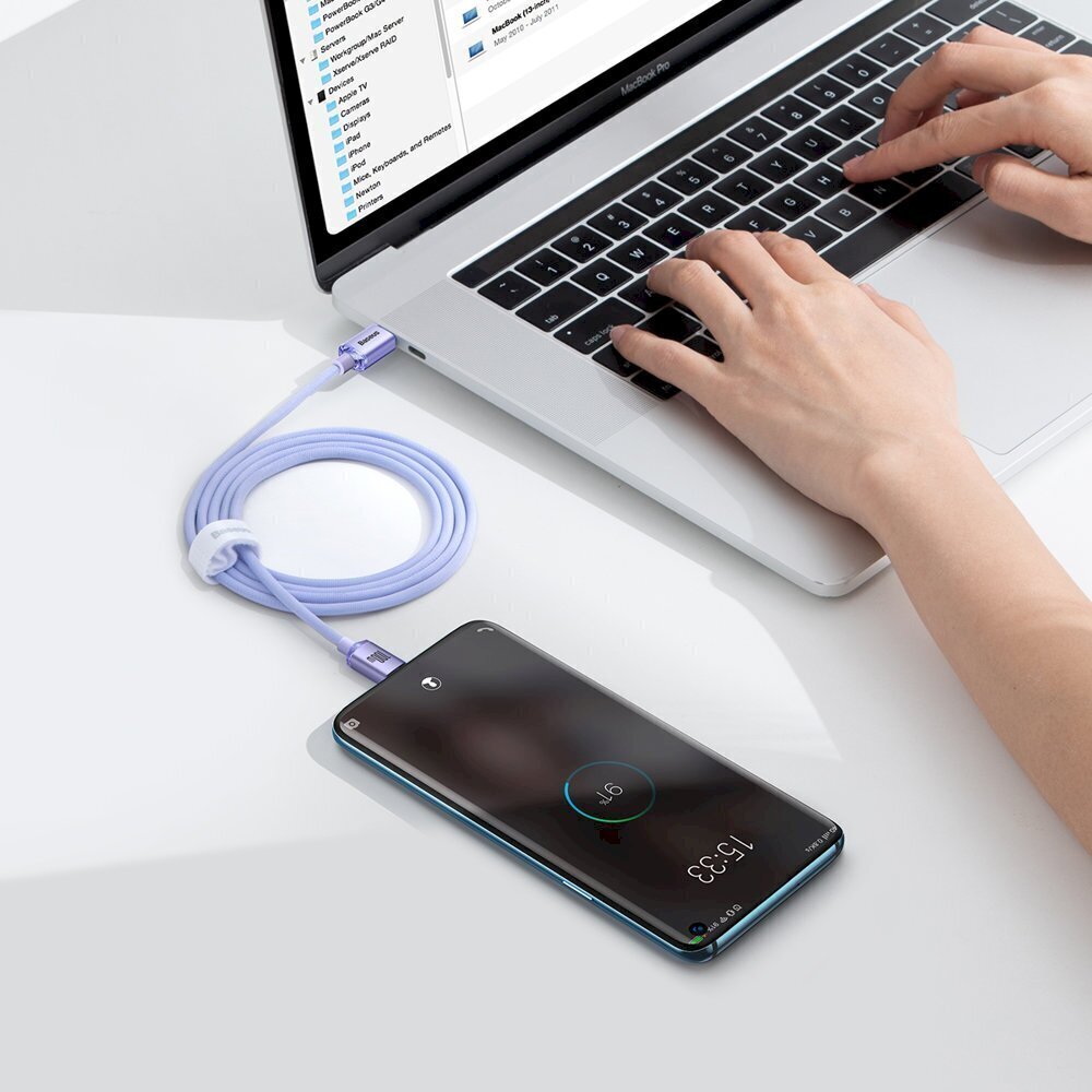 Baseus kaabel telefonidele USB C, 100W 1.2m цена и информация | Mobiiltelefonide kaablid | hansapost.ee