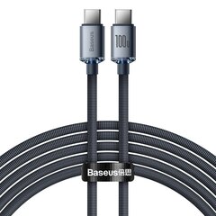 Baseus Crystal Shine Series cable USB cable for fast charging and data transfer USB Type C - USB Type C 100W 2m black (CAJY000701) цена и информация | Кабели для телефонов | hansapost.ee