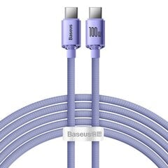 Baseus Crystal Shine Series cable USB cable for fast charging and data transfer USB Type C - USB Type C 100W 2m black (CAJY000701) цена и информация | Borofone 43757-uniw | hansapost.ee