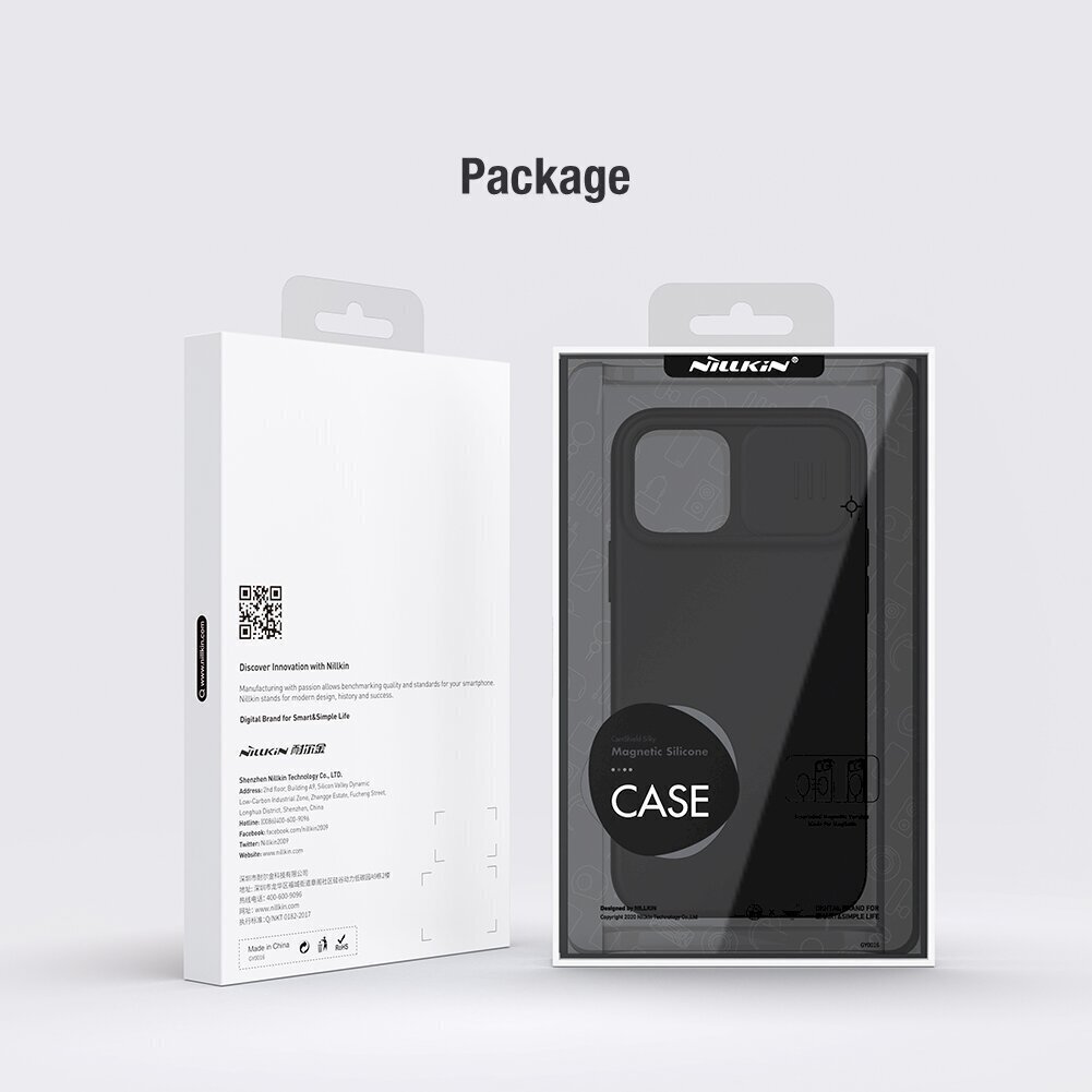 Чехол для телефона Nillkin CamShield Silky Magnetic Silicone Case for  iPhone 12/12 Pro 6.1 Black цена | hansapost.ee