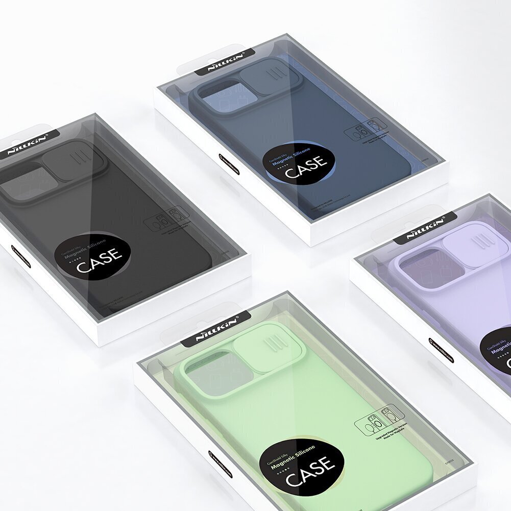 Silikoonümbris Nillkin CamShield Silky, magnetiline, iPhone 13 Pro Max, must hind ja info | Telefonide kaitsekaaned ja -ümbrised | hansapost.ee