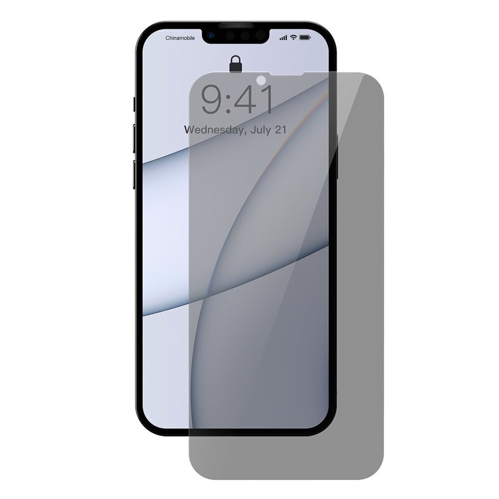 Kaitseklaas Baseus 0,3mm Anti Spy Glass tempered glass, sobib iPhone 13 Pro Max hind ja info | Ekraani kaitseklaasid ja kaitsekiled | hansapost.ee