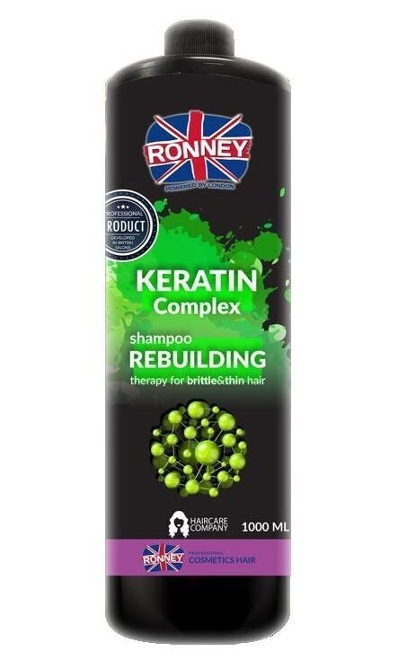 Taastav šampoon Ronney Professional Keratin Complex Rebuilding 1000 ml цена и информация | Šampoonid | hansapost.ee