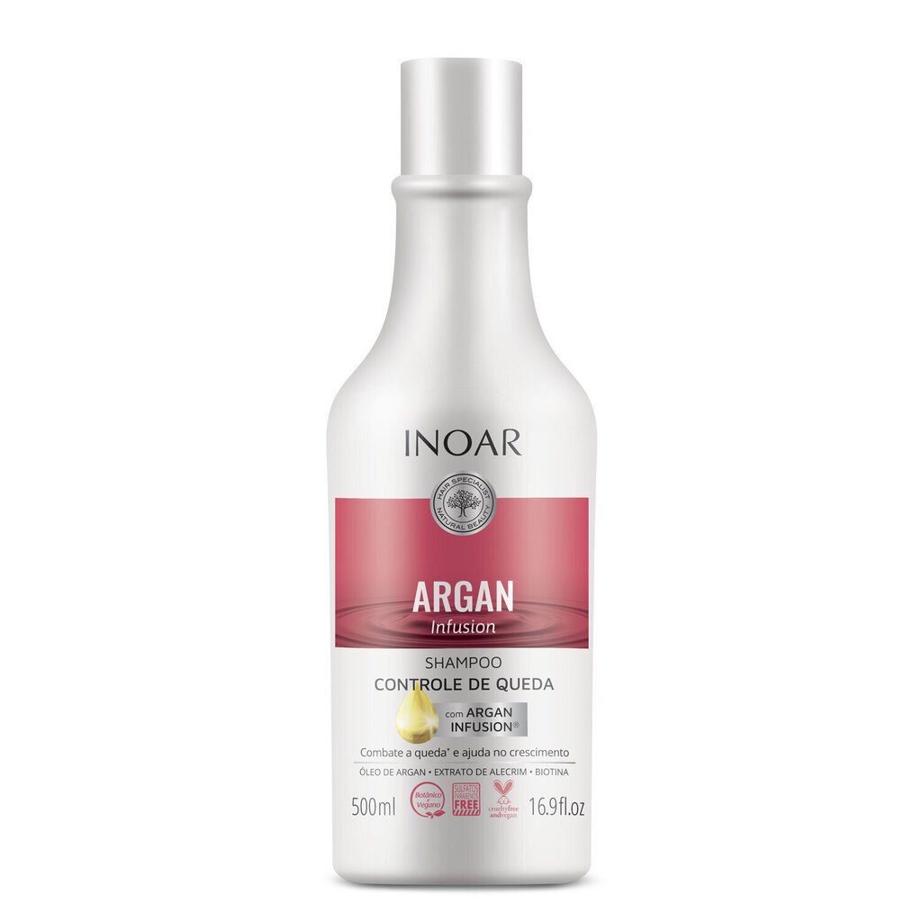 Šampoon juuste väljalangemise peatamiseks INOAR Argan Infusion Loss Control Shampoo 500 ml цена и информация | Šampoonid | hansapost.ee