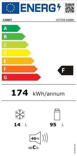 Külmik CANDY CCTOS 542BN цена и информация | Külmkapid-külmikud | hansapost.ee